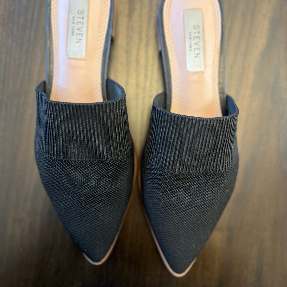 Steven By Steve Madden Black Knit Mules women’s  6.5